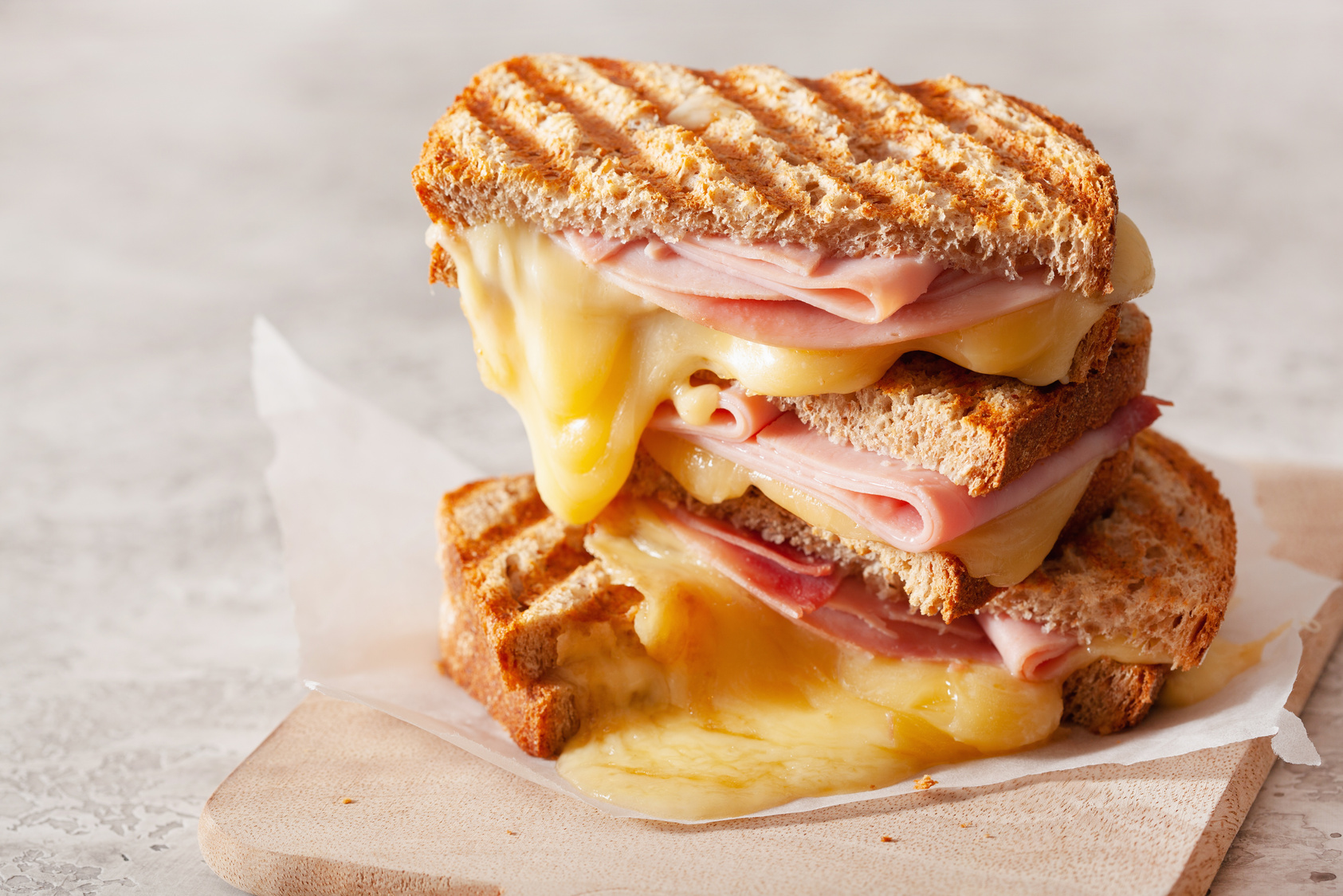 grilled ham and cheese sandwich